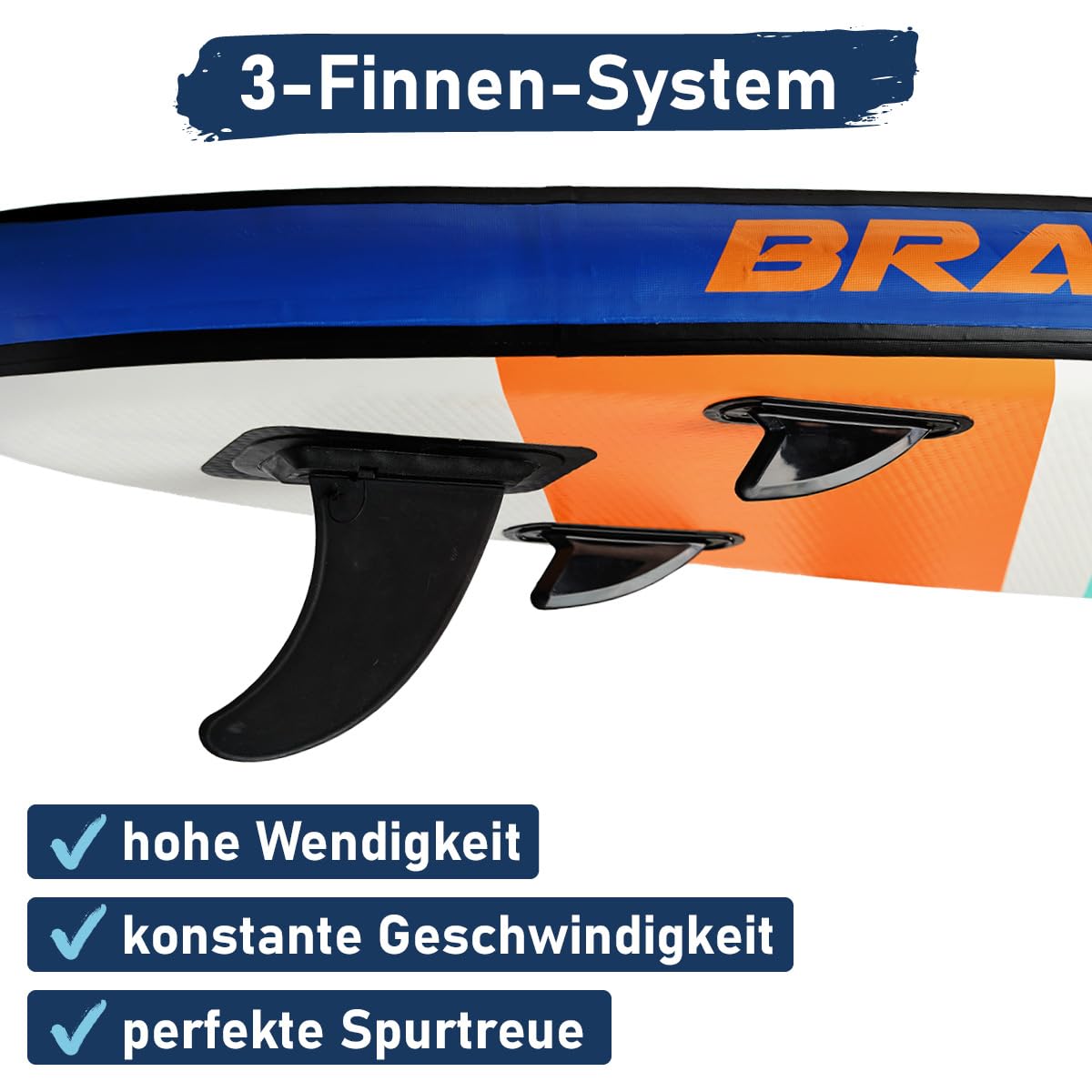 BRAST SUP Board Tropic | Aufblasbares Stand up Paddle Set | 320x81x15cm | 5 Designs | 5 Jahre Garantie | inkl. Sonderzubehör | 2in1 Paddel Kajak-Sitz Action-Cam-Halterung Fußschlaufe Pumpe Rucksack