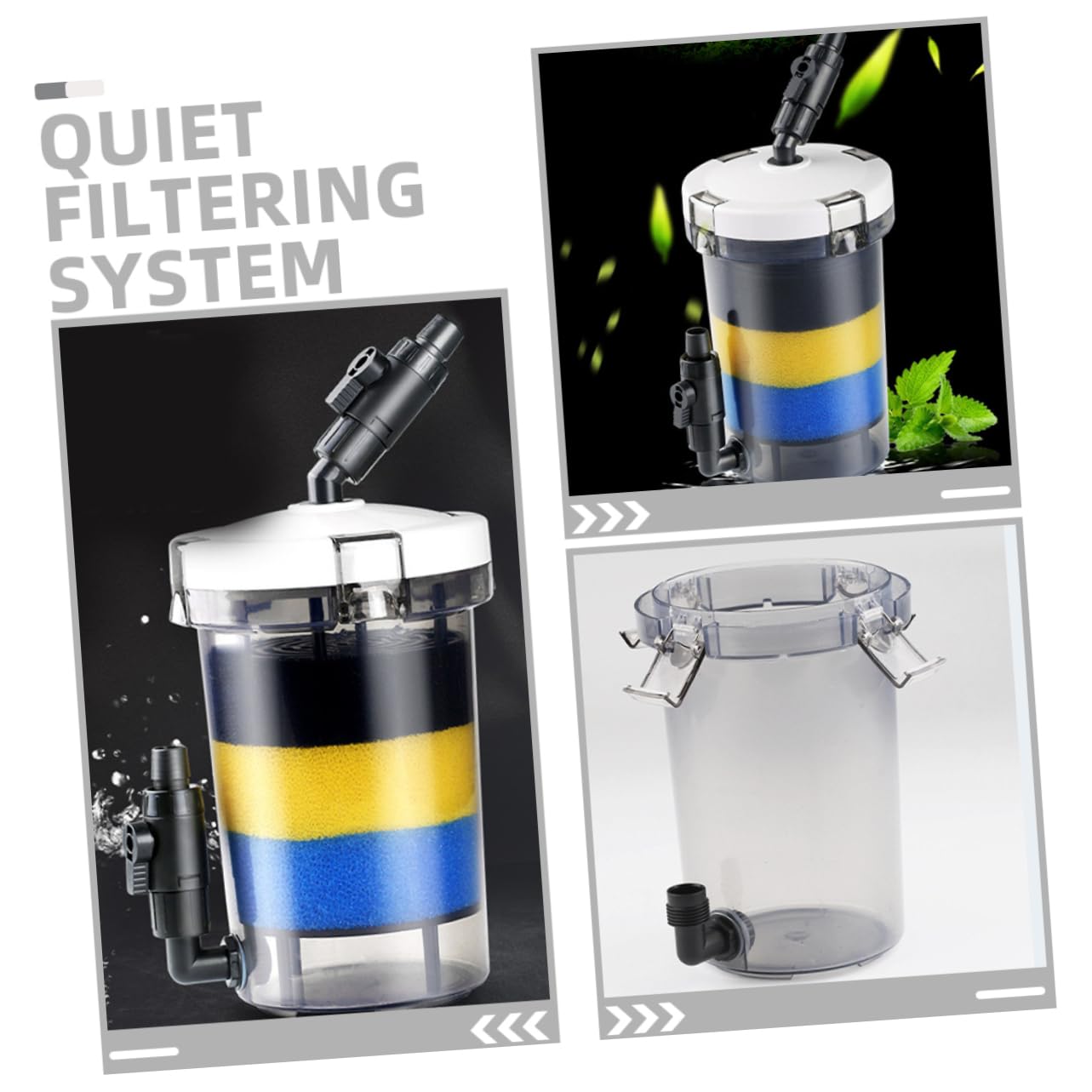 Kisangel Fish Tank Filter Box Transparente Geräuschlose Außenfilteranlage Für Aquarien Einfach Zu Reinigen Hohe Effizienz Für Aquarien Mit Fisch Und Pflanzen