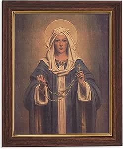 Original Our Lady Of Guadalupe - Framed Canvas 6" X 11" (Including Frame: 9.5 X