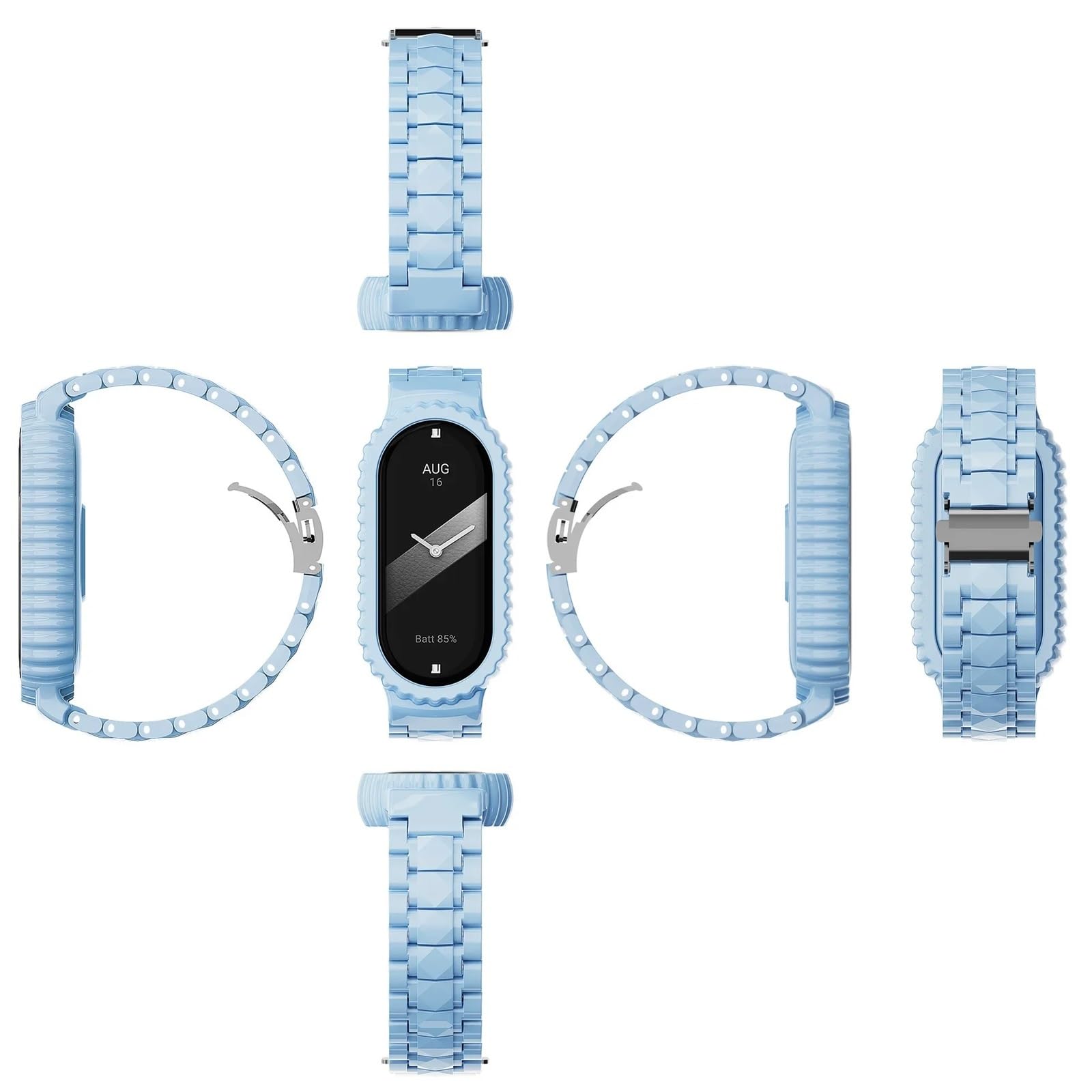 Przezroczysty plastikowy pasek do Xiaomi Mi Band 8 Sport PC opaska zastępcza bransoletka do smartwatcha MiBand 8 akcesoria