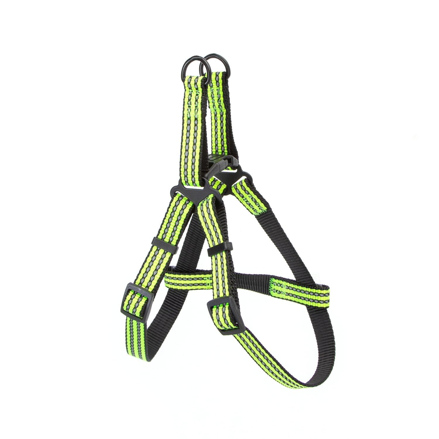 Reflective Nylon Dog Harness, Strong and Adjustable, Ideal for Safe Walks and Night Visibility.