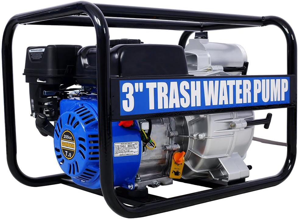 LMAOSS 7HP Sump Pump, 209cc 4 Stroke OHV Engine with