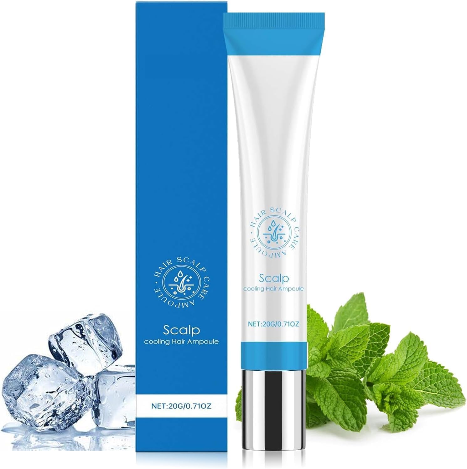 Hair Growth Serum, Exfoliate Dandruff, Keep Scalp Clean and Non-Greasy, Vitamin B5 Scalpy Cooling Hair Ampoule, for Men & Women Hair Loss and Strengthen & Grow Improve Scalp Health