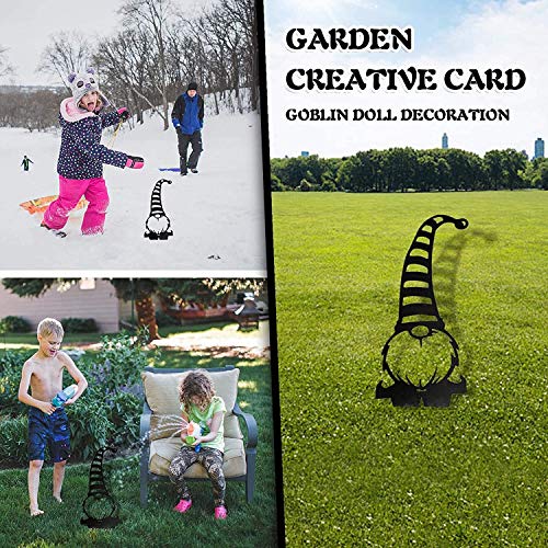 Kidyawn Steel Branch Gnomes Decoration - Easter Decorations Cute Hollowed Outdoor Steel Garden Gnomes Statue Steel Silhouette Lawn Ground Sign Ornaments Yard Patio Outdoor Decors (4PCS)