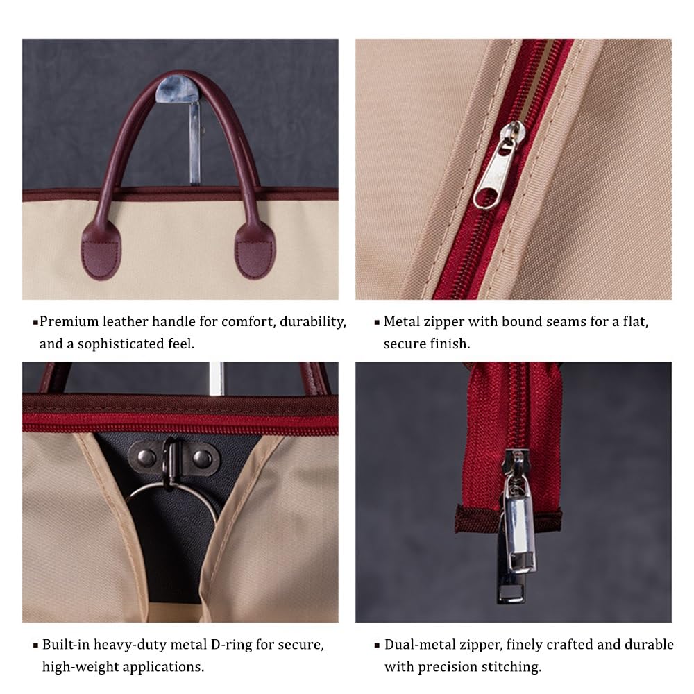 WYWY Portaabiti Impermeabile - 100 cm Borsa da Viaggio per Abiti con Manico in Pelle, Custodia Anti-Polvere Oxford per Abiti da Lavoro, Borsa Pieghevole da Riporto(Blue)