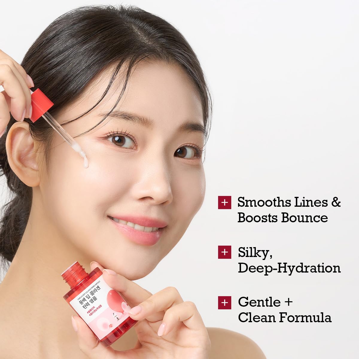 ROUND LAB Camellia fiala rassodante al collagene profondo, 30 ml: siero viso idratante ed elastico con collagene multiplo per levigare e rassodare le linee sottili