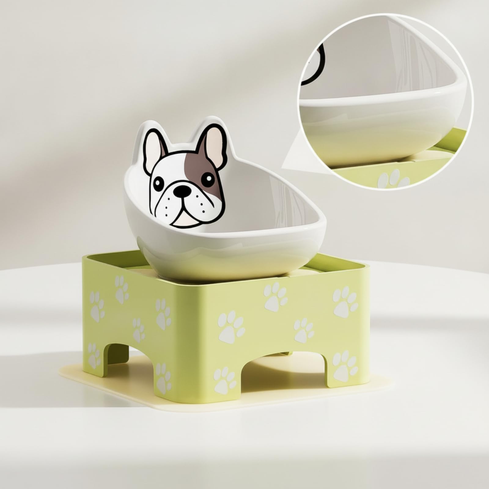 Soporte para Comida Incluye Plato | Ángulo Ajustable, Comero con Soporte, recipientes soportados, para Interiores, s