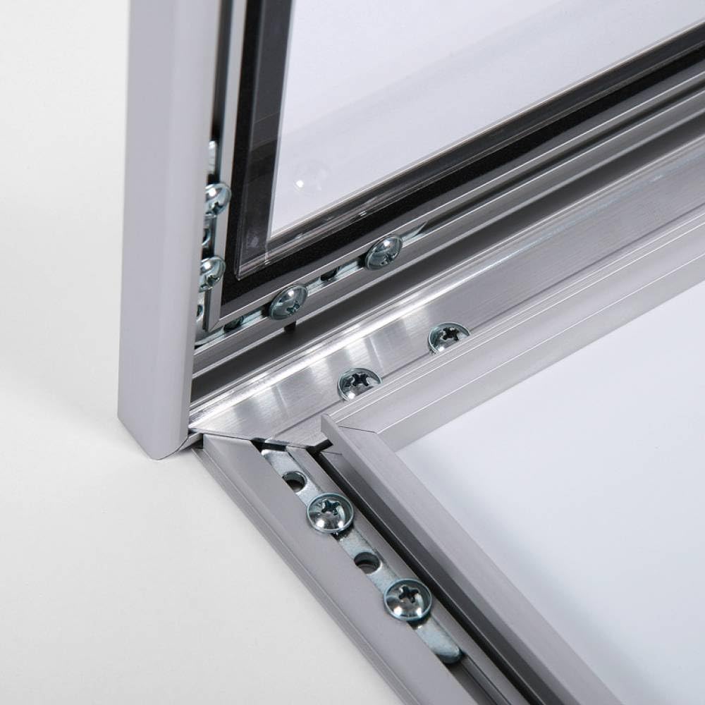 Schaukasten schwarz für Speisekarten 4x A4 | wetterfest für außen am Eingang | schwarz, magnetische Rückwand, abschließbar | Speisekartenkasten für Restaurant, Hotel, Gastronomie, Wandmontage