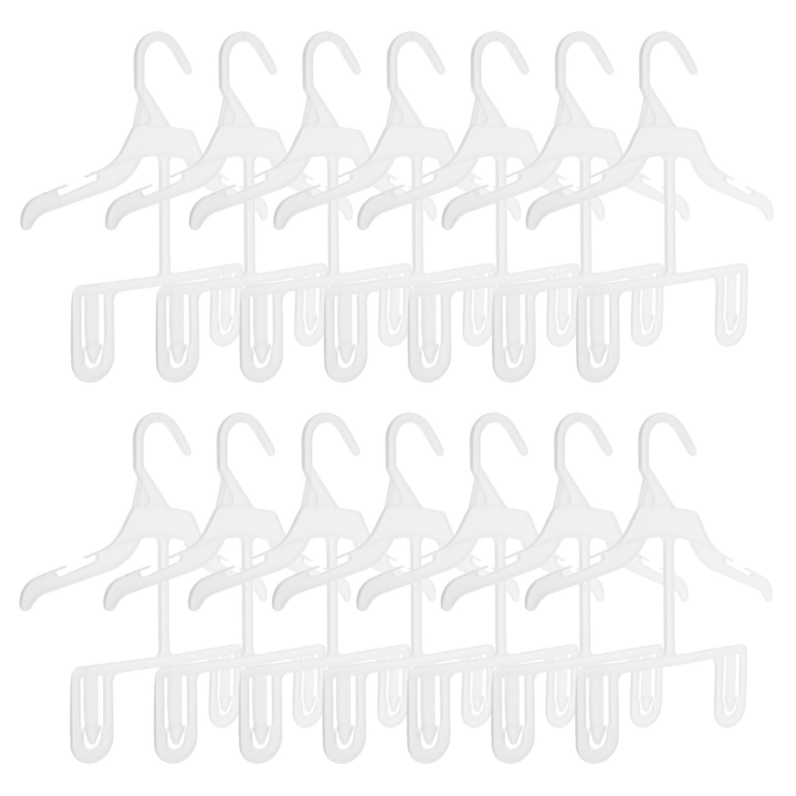 Cintres maillots de bain enfant en plastique blanc de 25 cm, lot de 30 pièces légères pour l'été