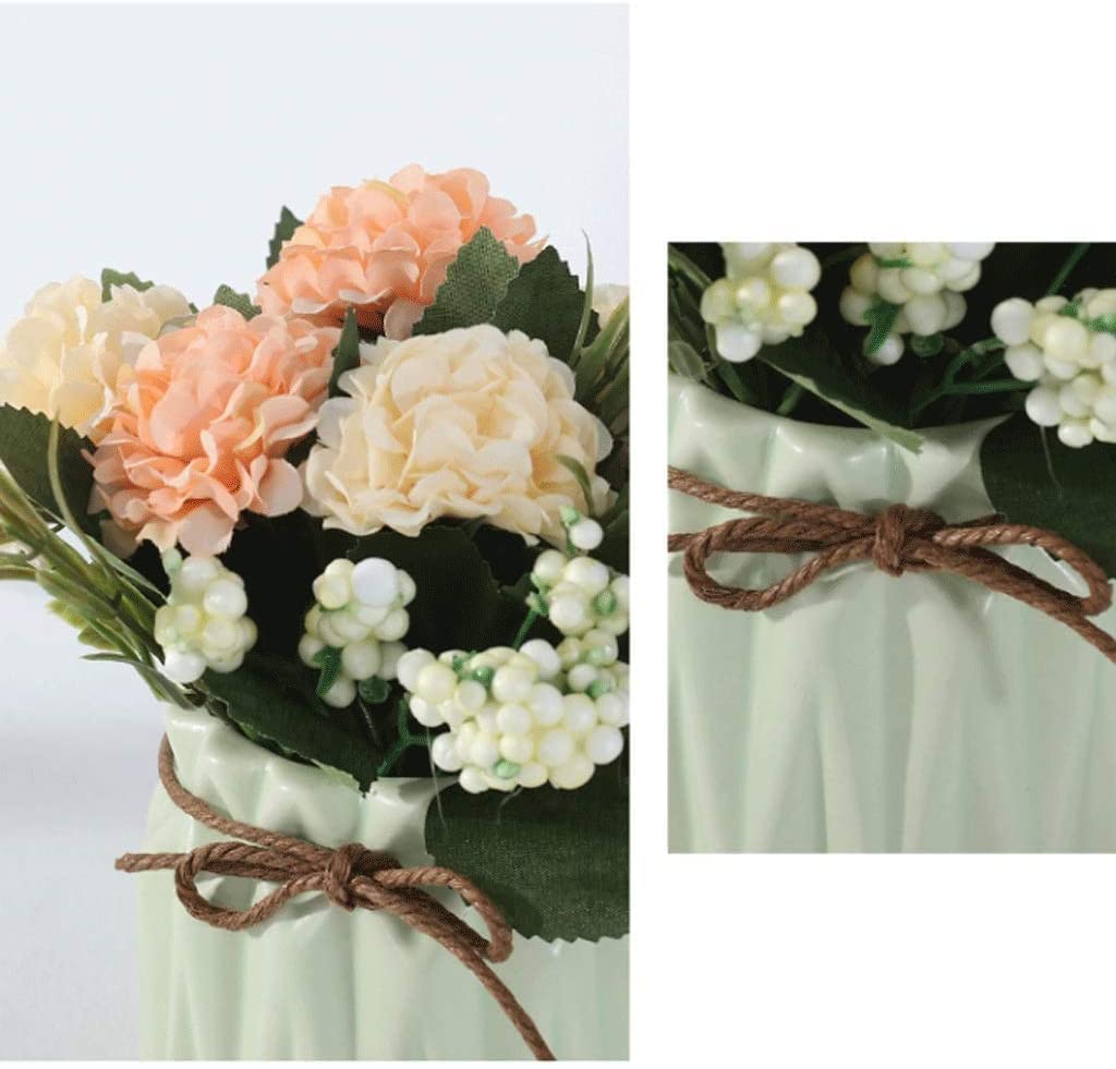 Künstlicher Brautstrauß mit Kunstblumen in Keramikvase, Seidenblumen, Moderne Braut-, Hochzeits- und Heimdekoration, Imitationsblumen