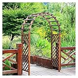 Arco de jardín: hecho de madera maciza, pintura ecológica, resistente a la humedad y al sol, estable y duradero, fuerte capacidad de carga,