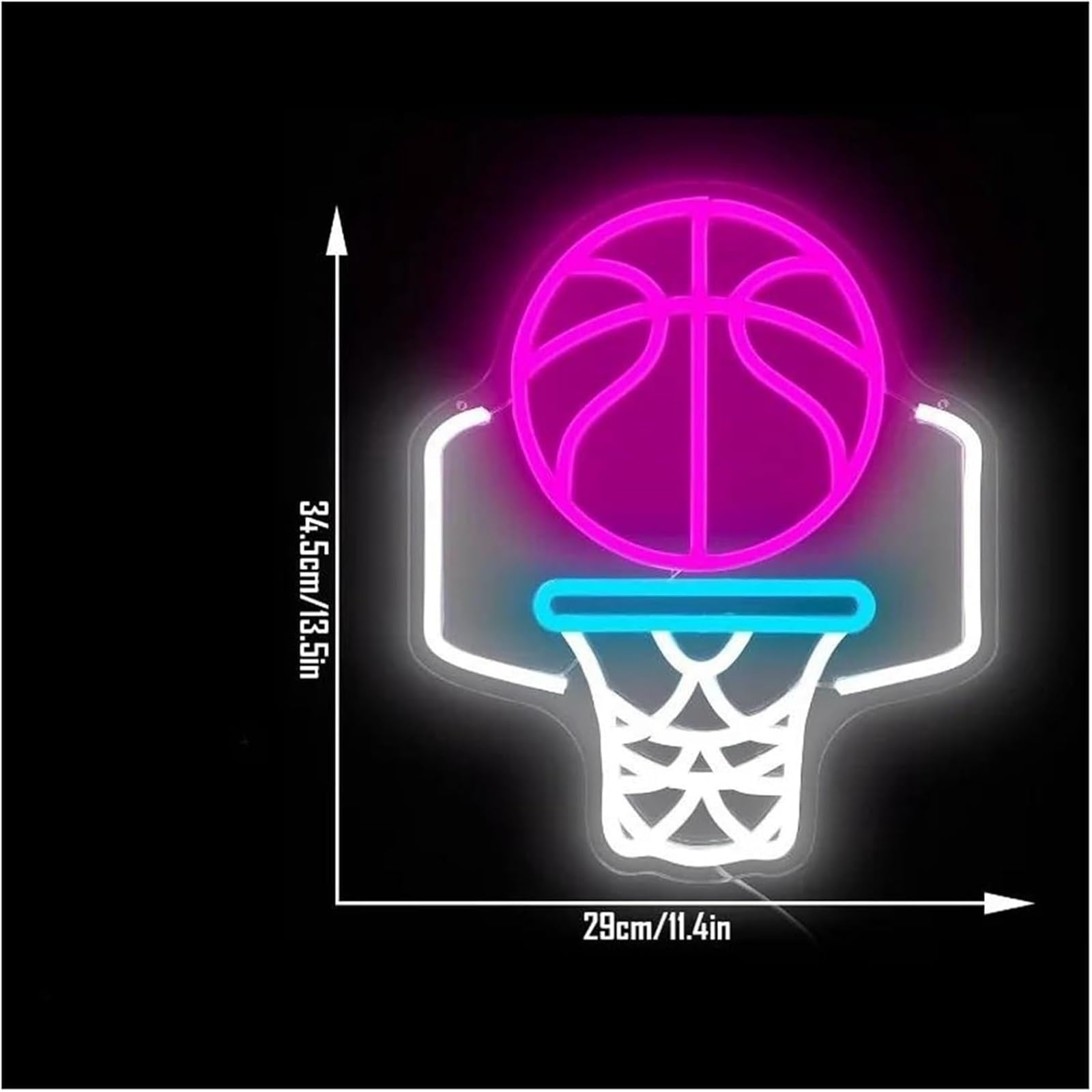 Per insegne al neon a forma di canestro da basket, decorazioni murali dimmerabili, caverna maschile,Per stanza