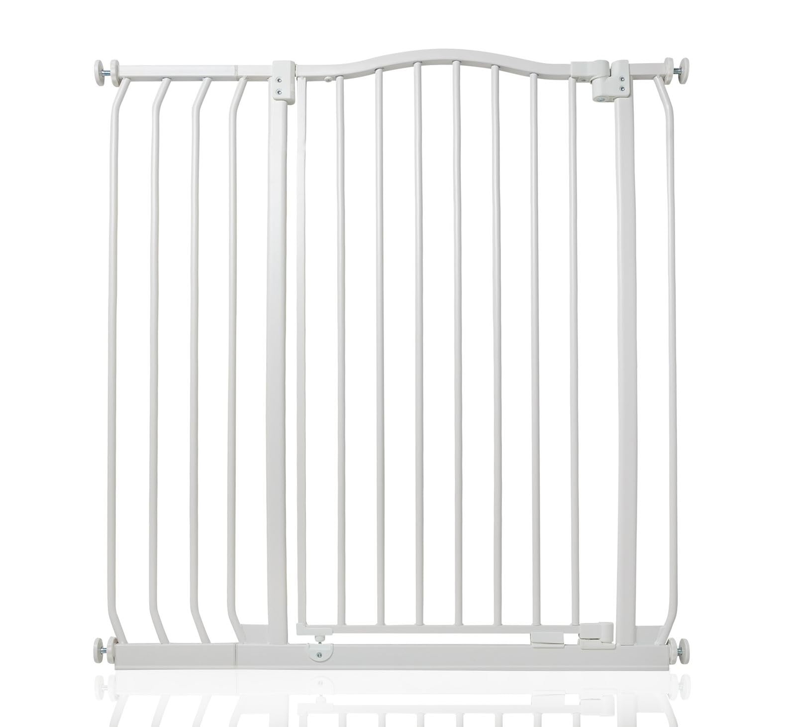 Safetots Matt White Extra Tall Curved Top Safety Gate, 89Cm - 98Cm, Extra Tall 100Cm In Height, Pressure Fit Stair Gate, Baby Gate For Doors Hallways And Spaces, Safety Barrier, Easy Installation