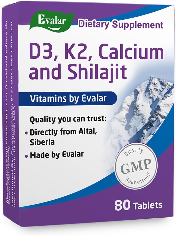 Mountain Calcium with Vitamins Siberian Herbs and Shilajit Golden 80 Tabs
