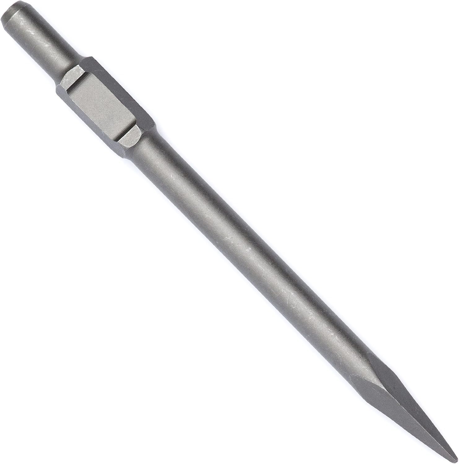 Verda 3-teiliges Meißel-Set Flachmeißel, Spitzmeißel, Breitmeißel mit robuster SDS-HEX-Aufnahme, Länge 410 mm, ideal für den Einsatz in Abbruchhämmern SN1404