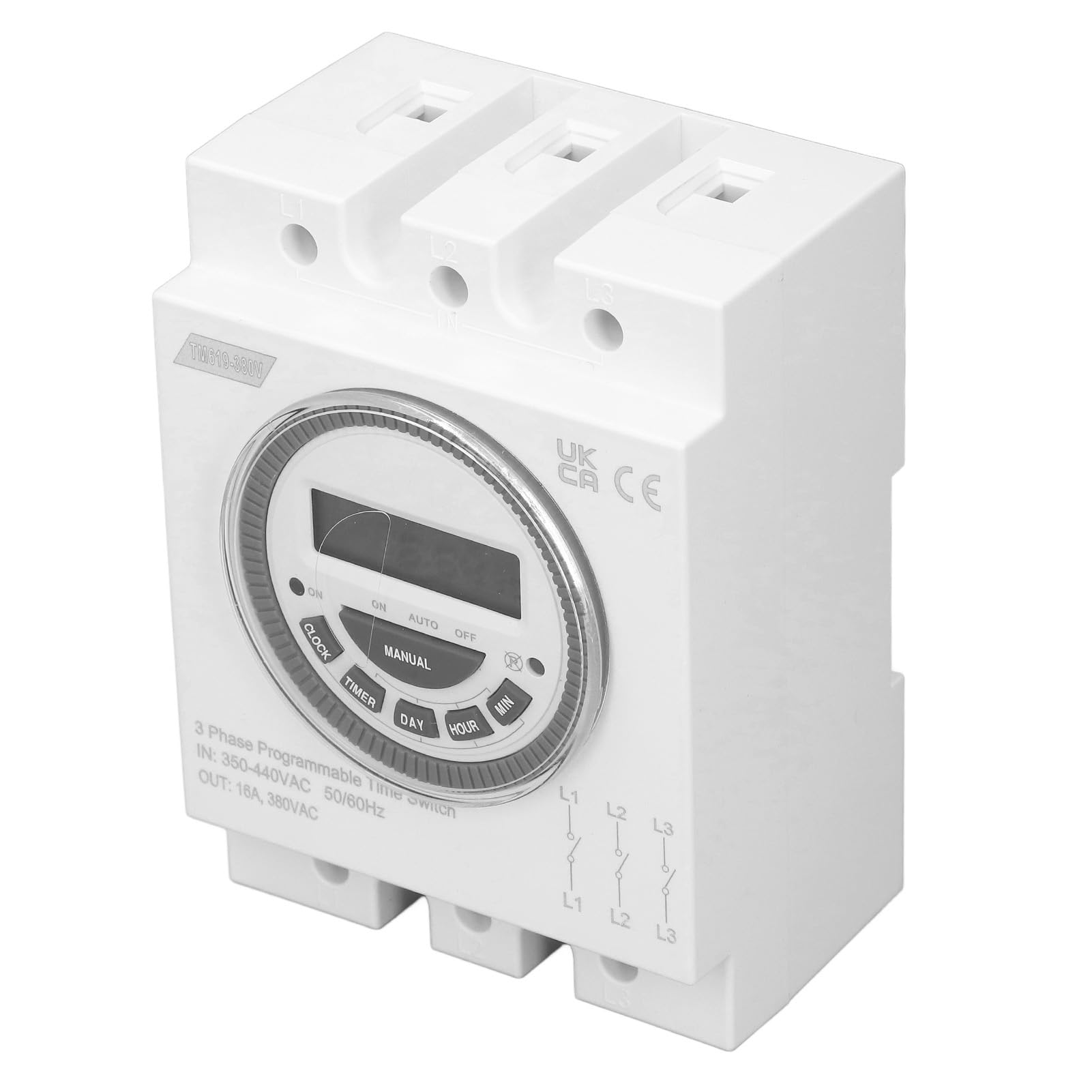 Ejoyous Zeitschaltuhr, PC-Flammhemmender, Programmierbarer Power-Timer-Schalter 16 A, 18 Ein-Aus-Einstellungen, 7-Tage-24-Stunden-Steuerung, für Wasserpumpen-Poolbeleuchtung, Bewässerungsaquarien
