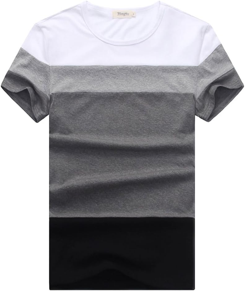 Prettygood Men's Classic Crew Neck T-shirt Boys Cotton Tee Shirts Tops S, White