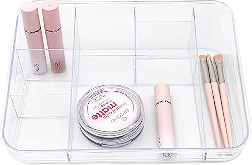 Miniatura 2 de SUNFICON Bandeja organizadora de maquillaje, vitrina de cosméticos, soporte de almacenamiento de artículos de papelería de oficina, unidad de