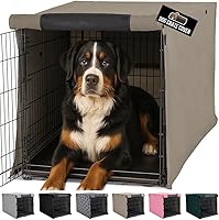 Vista 33 de GORILLA GRIP Fundas para jaulas para perros compatibles con jaulas de perro de Yaxa Basics, todos los lados abiertos, cubierta de privacidad