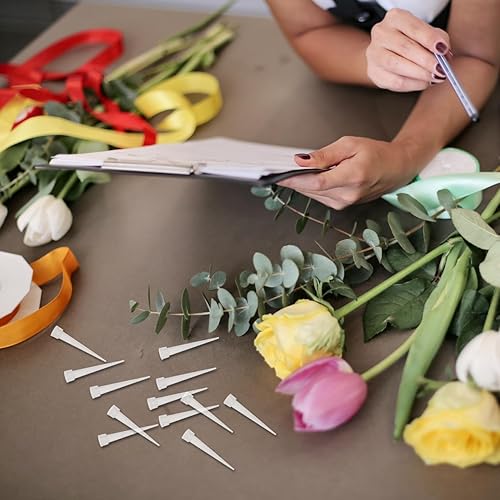 Miniatura 5 de EXCEART 100 tubos de agua de flores, pequeños tubos de agua florales de plástico, palillos florales, viales florales de plástico transparente para