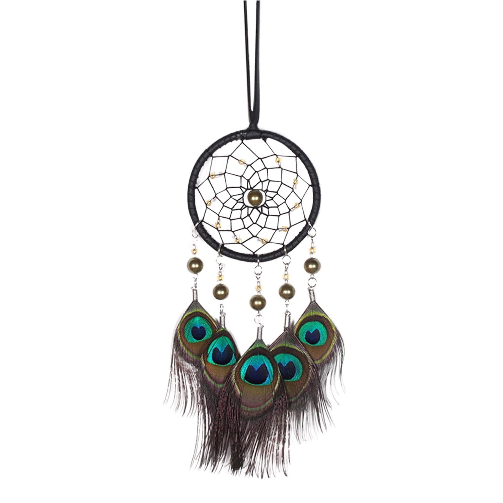 Cuadros De Calados Decoración colgante de pared bohemia grande, atrapasueños tejidos a mano, red Circular tradicional para dormitorio, decoración del , adorno de , manualidad Tapices (Black, One Size)