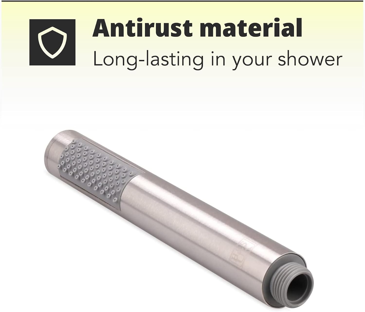 H&S Universal Shower Head for High-Pressure Water Flow - Handheld Bath Shower Head Set with Rectangular Design - Powerful Replacement Hand Shower for Bathroom