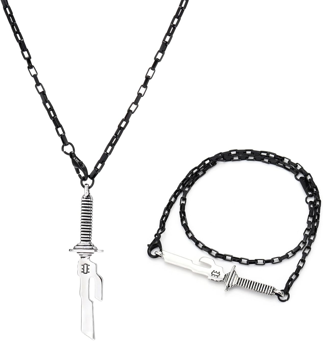 INTIMATE LOVER Toj Fushguro Necklace Anime Cosplay Weapon Pendant Necklace Bracelet Set for Toj Fans