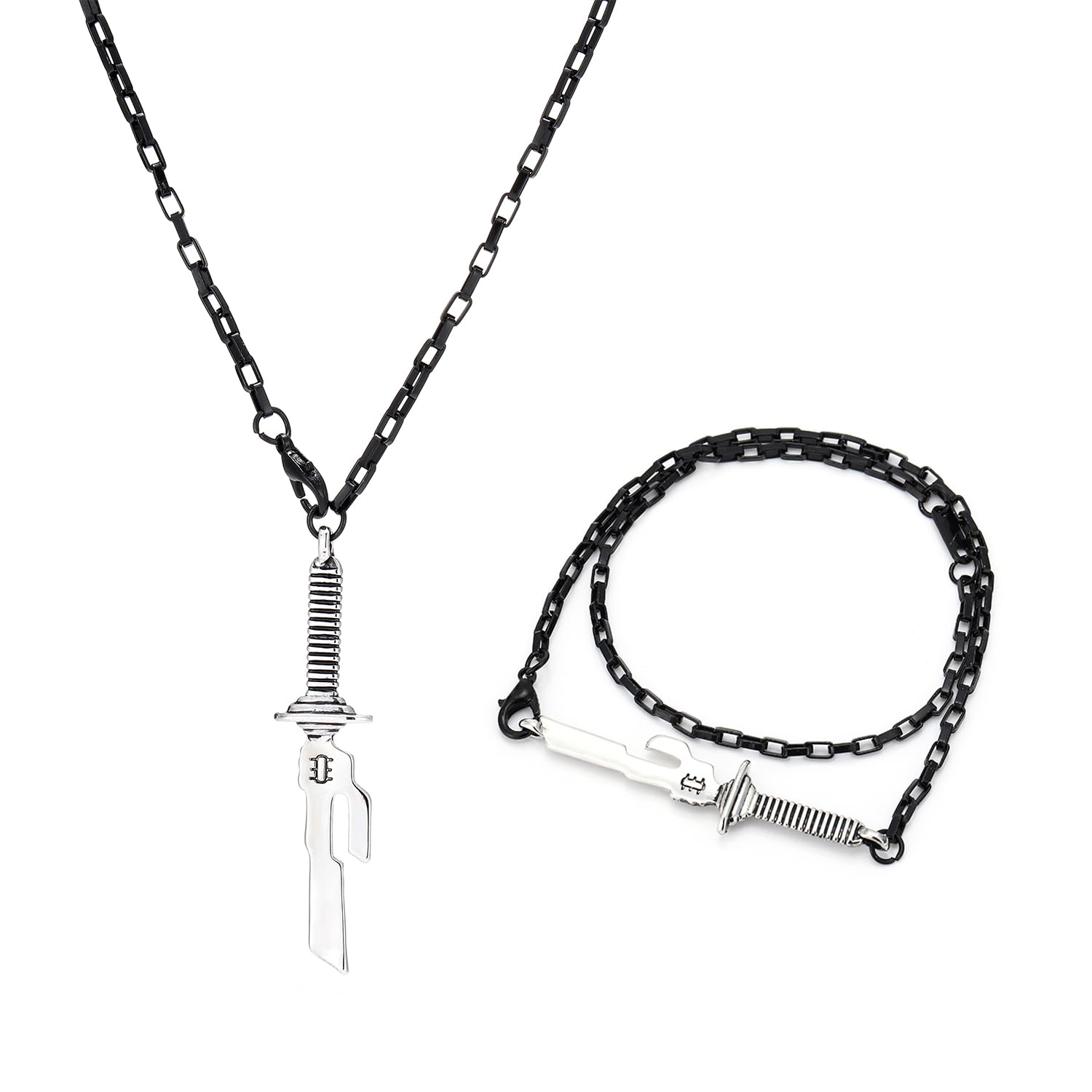 INTIMATE LOVER Toj Fushguro Necklace Anime Cosplay Weapon Pendant Necklace Bracelet Set for Toj Fans