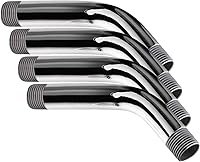 Vista 6 de Moen 123815NL Brazo de ducha estándar con roscas universales de 1/2 pulgada, 8 pulgadas, níquel pulido