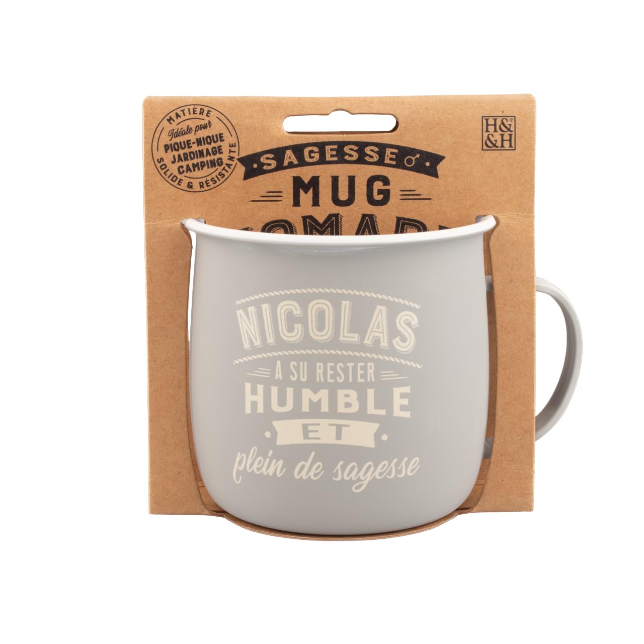 Mug Nomade - Personalised Nicolas Tea and Coffee Mug - Gift for Men