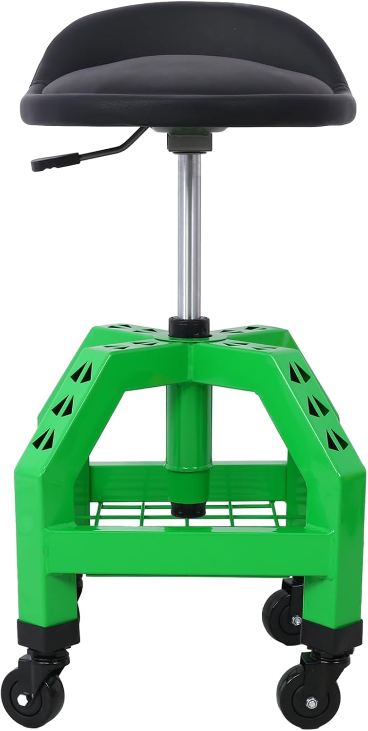 Tandagy Shop Stools with Wheels 360° Swivel Rolling Shop