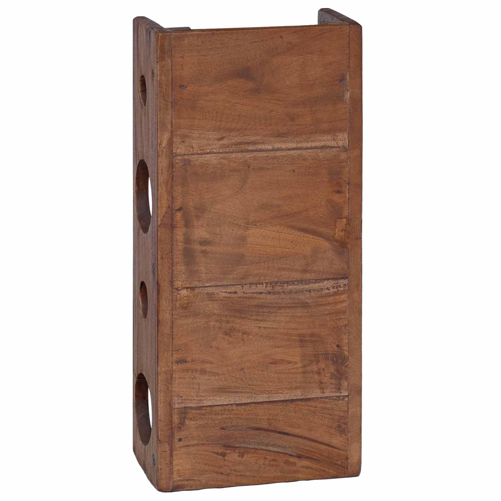 Fengshui Regał na wino z litego drewna mahoń 24 x 13 x 54 cm