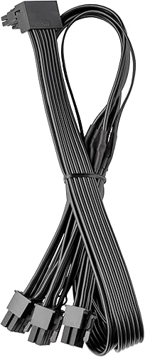 Vista 4 de CableMod Basics RT-Series 12VHPWR Cable PCI-e de 90 grados StealthSense para ASUS/Seasonic/Phanteks - Variant B