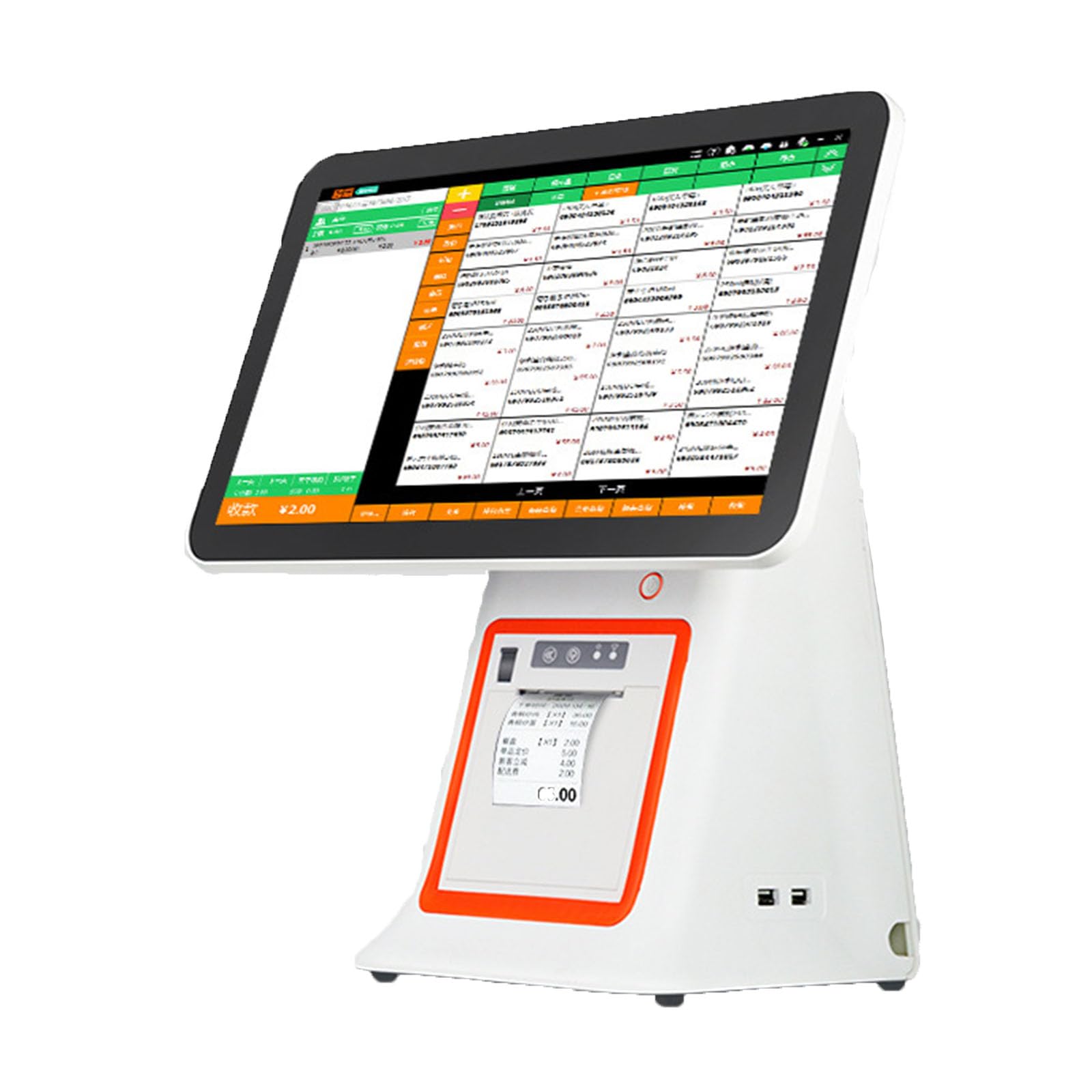 Caja Registradora Inteligente con Pantalla Táctil, Todo En Uno, con Impresora Térmica E Inalámbrica, Windows Tpv, para Comercios Y Restaurantes, Color Blanco. White