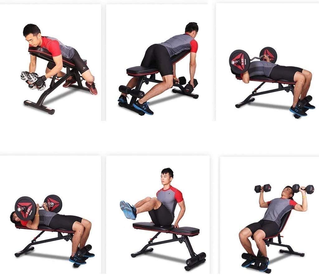 Regulowana ławka do ćwiczeń Ławka do ćwiczeń Ławka do hantli Wielofunkcyjne łóżko fitness Przysiady Mięśnie brzucha Fitness Komercyjne krzesło fitness