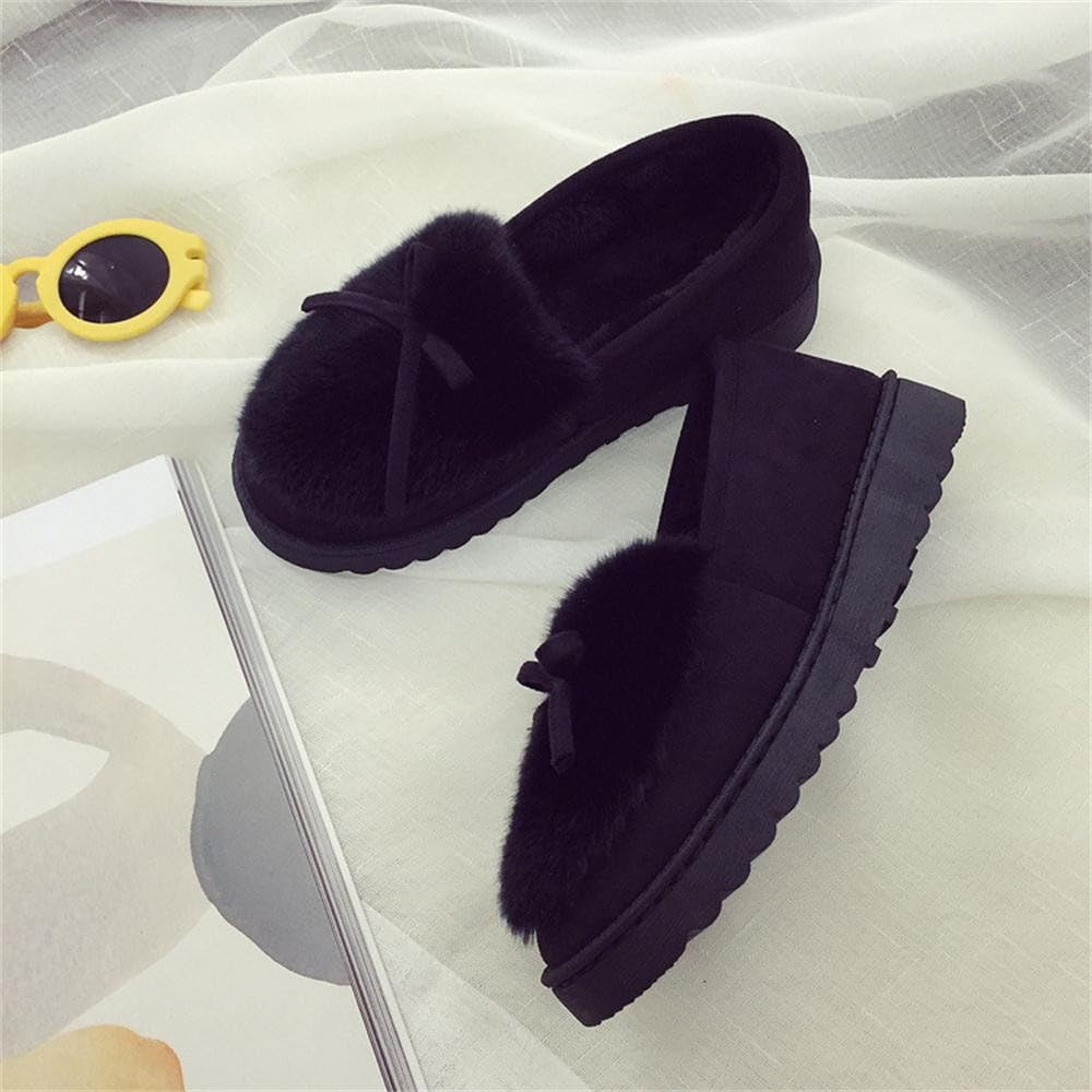 Pantofole da Donna Inverno All'aperto Caldo Peluche Morbido Impermeabile Ecopelliccia per la casa con Pantofole Mocassini