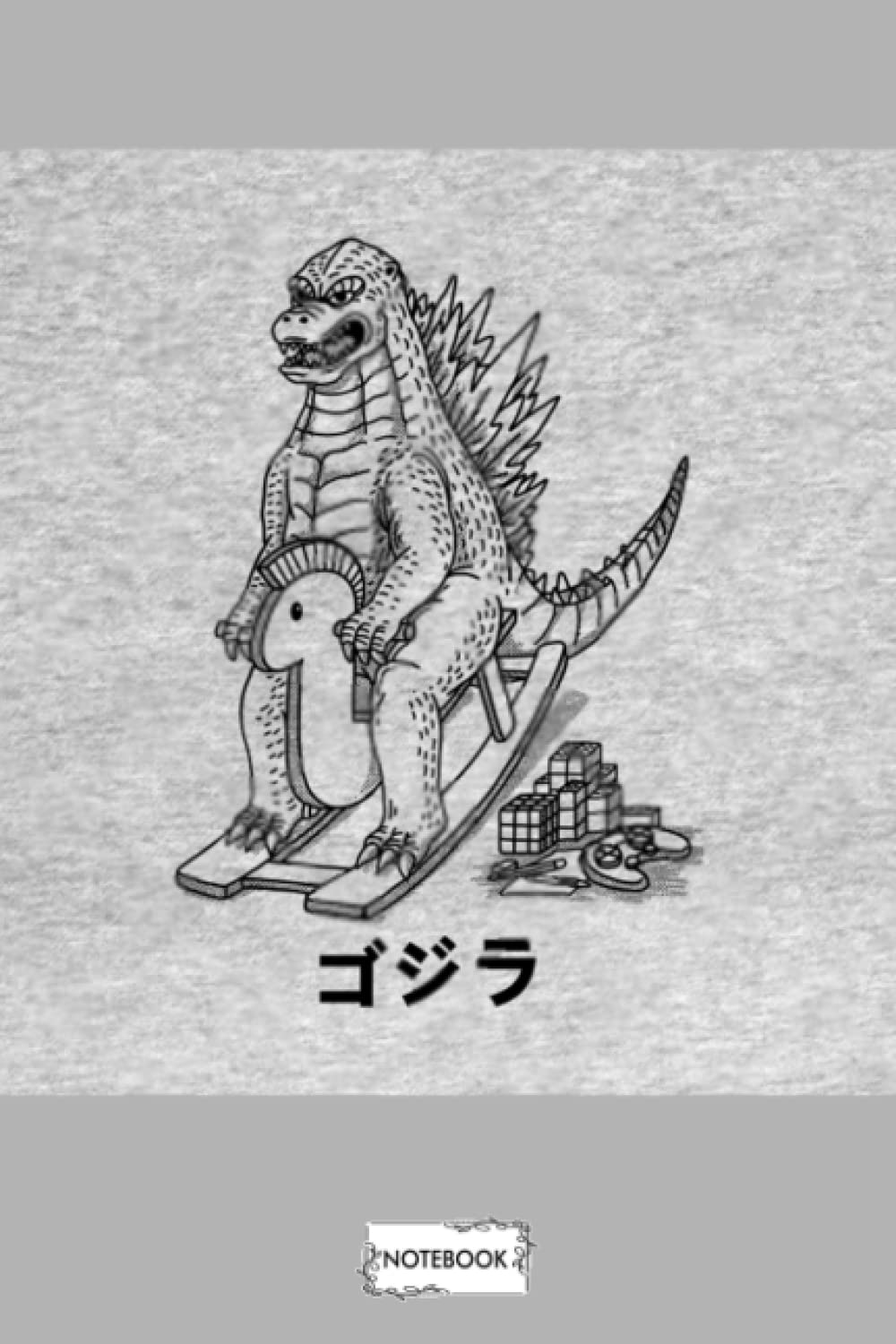 Gojira Play B46980 Notebook: Diary, Planner, Lined College Ruled Paper, 6x9 120 Pages, Matte Finish Cover, Journal