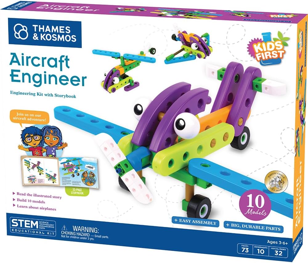 Kids First Aircraft Engineer | STEM | 32 Page Full-Color Illustrated Storybook | Ages 3+ | Preschoolers & Kindergartners | Develop Fine Motor Skills | Parents' Choice Gold Award