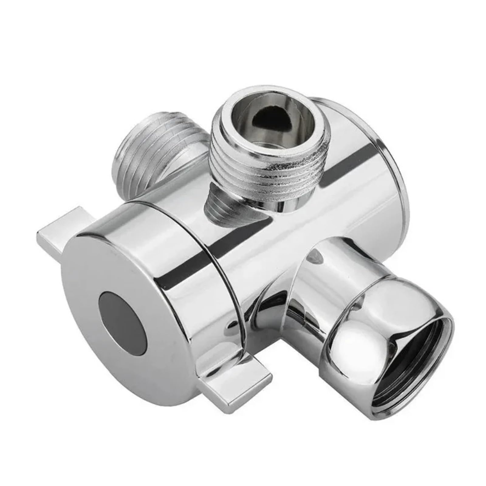 Aejhsin 2 Way Diverter-A Shower Diverter Valve Abs Diverter Valve G1/2 Splitter 3 Way Water Separator Shower Tee Adapter Adjustable Faucet Switcher(2 Way Diverter-A)