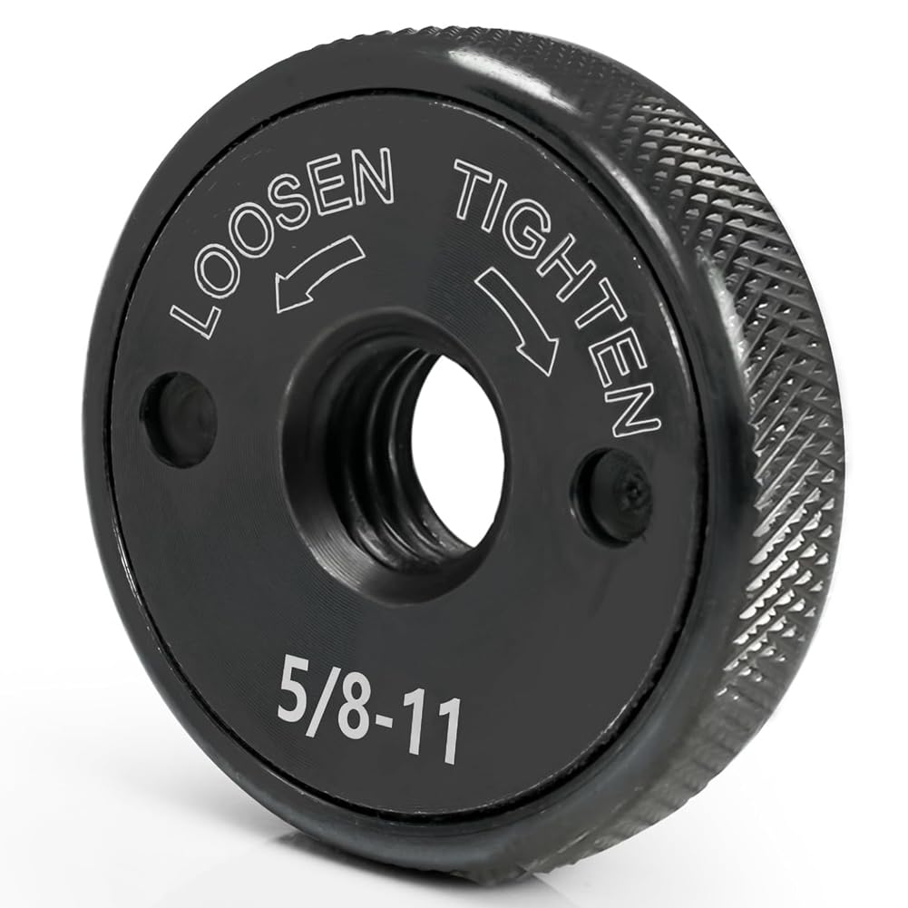 Littimoon Quick Release Nut for Anlgle Grinder,5/8-11 Self Locking Flange Nuts Metal Lock Grinder Knurled Arbor Nut