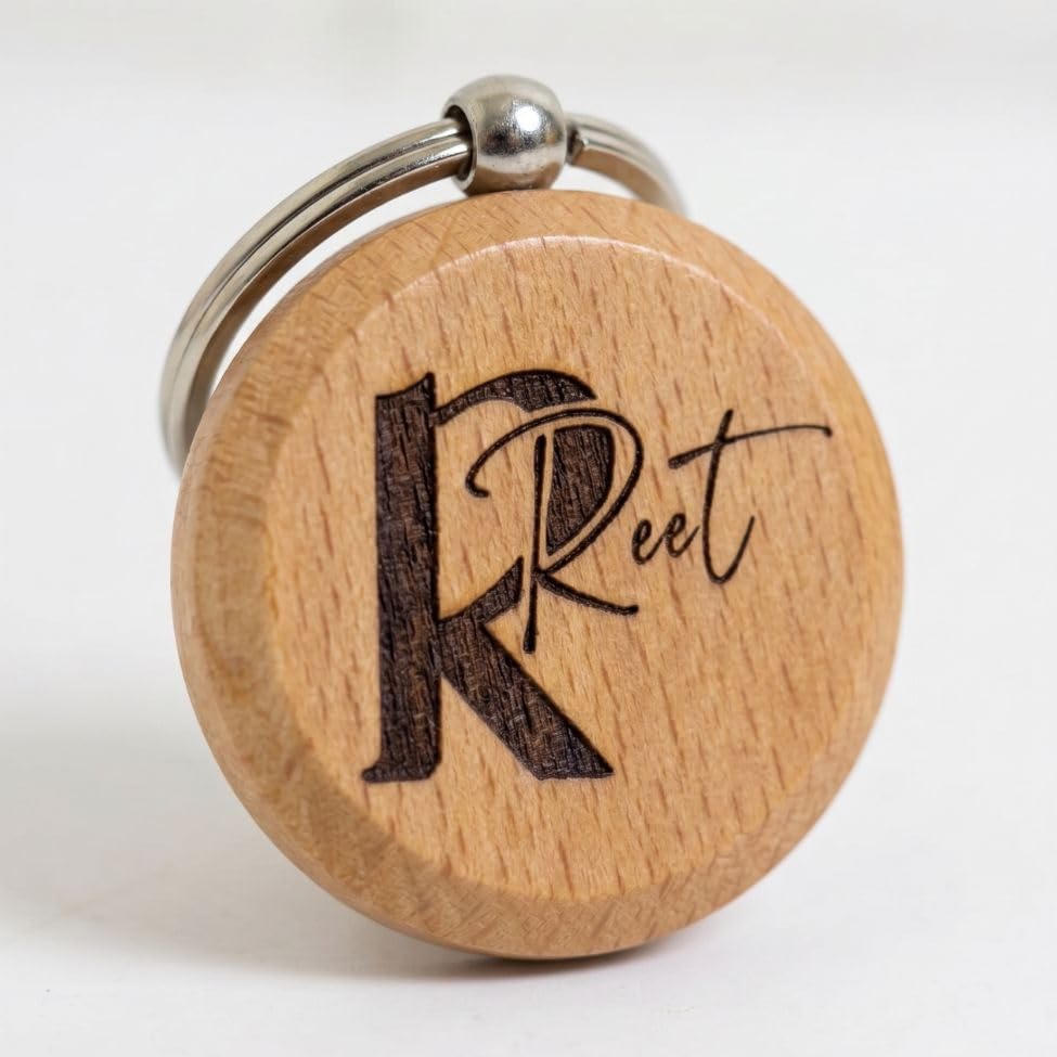 Personalized Real Wood Name Keychain | Deep Laser Engraved Custom Wooden Key Ring | Premium Handmade Gift for Men, Women, Couples, Friends & Family | Eco-Friendly Wooden Keychain-image-33