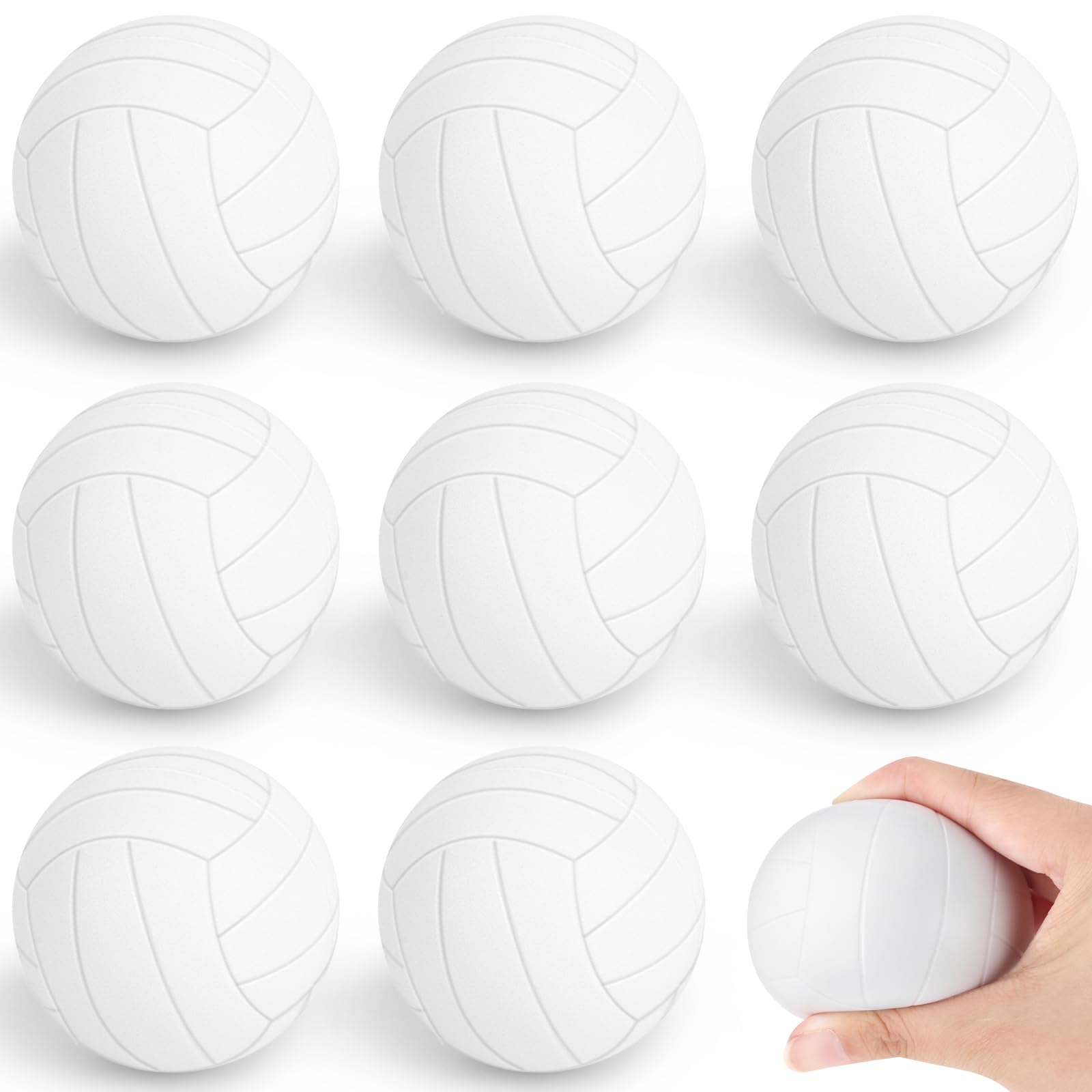 2.5 Inch Mini Volleyball Stress Ball 9 Packs Volleyball Foam Sport Balls | Small Foam Squ…