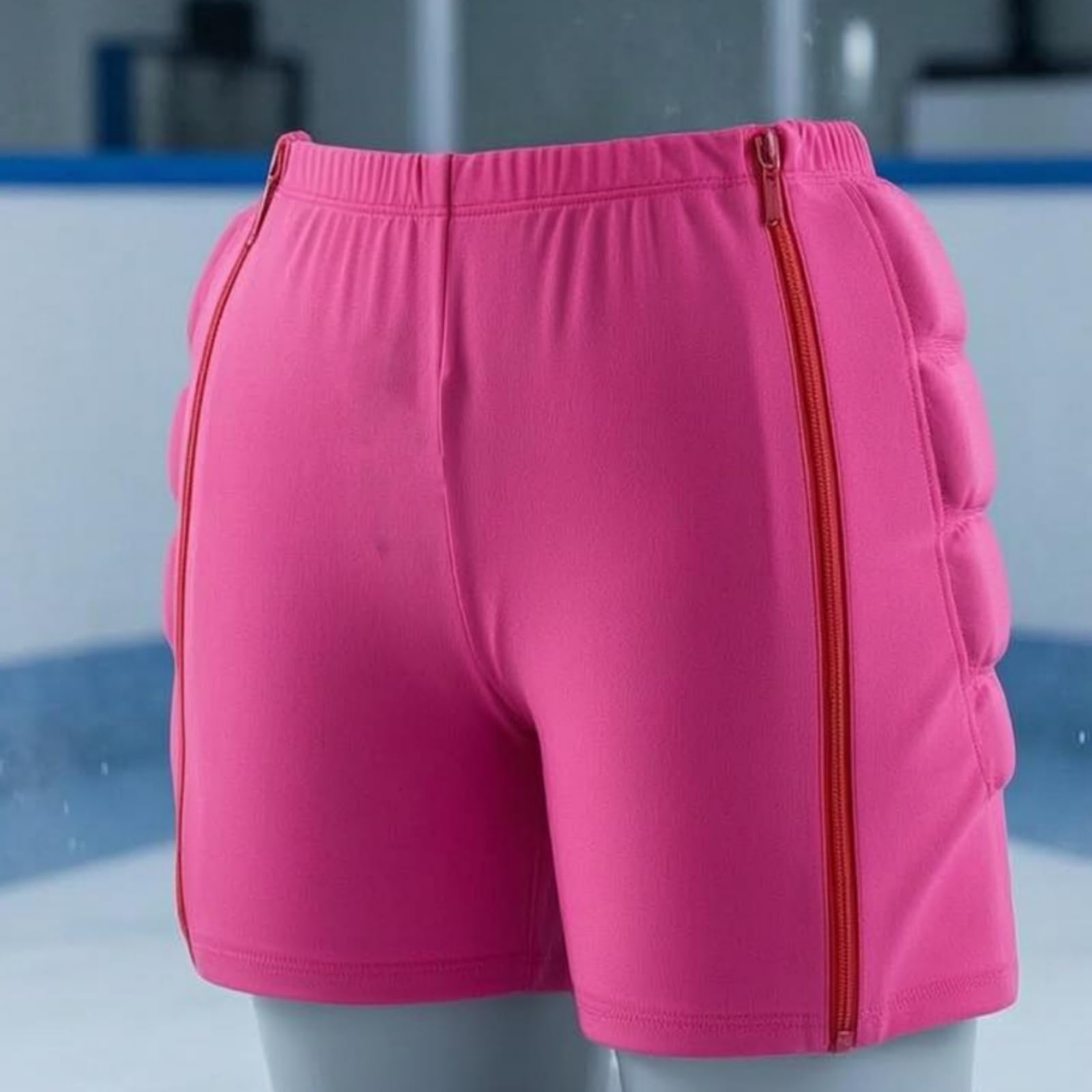 Shorts Protectores Patinaje Cremallera Frontal Shorts Acolchados Cadera Costuras Visibles Ropa Interior Protectora