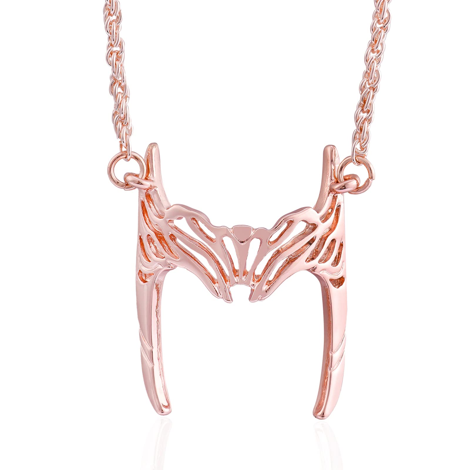 Sphers Wanda Maximoff Necklace Scarlet Witch logo Necklace Tiara Crown Pendant Women Gift Superhero Cosplay Costume Jewelry Silver