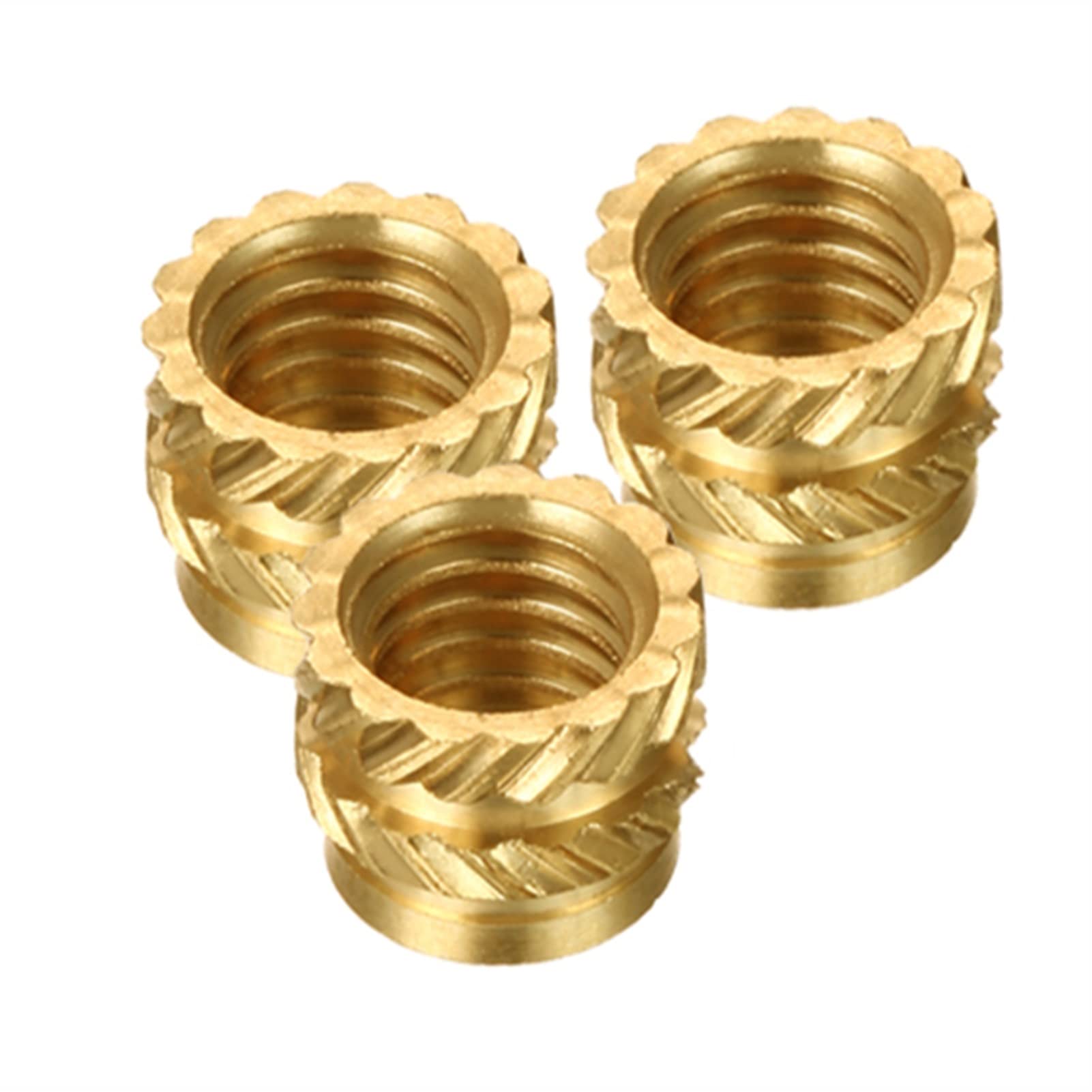 Gerändelte Messingmuttern, 3D-Druck Messingmuttern(M4XM5.5X5mm)