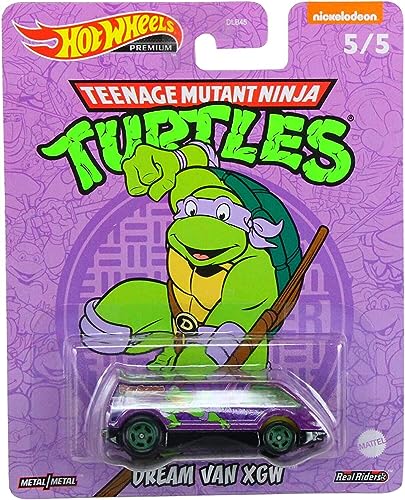 Hot Wheels 2022 Premium TMNT Set de 5 Vehículos 1:64 miniatura 6
