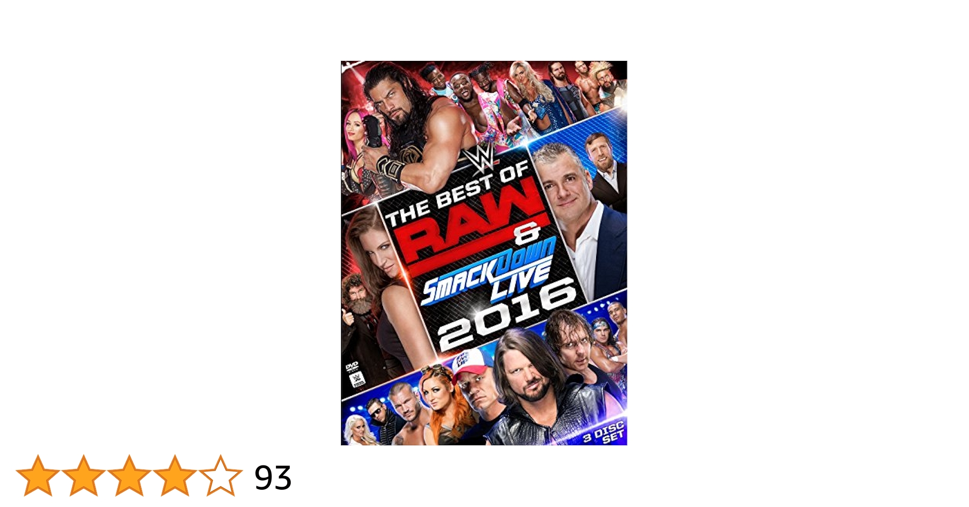 WWE RAW & SMACKDOWN 3枚組DVDセット (計6枚) WWE Best of RAW & Smackdown Live 2016 DVD Set 3 Disc Box Set