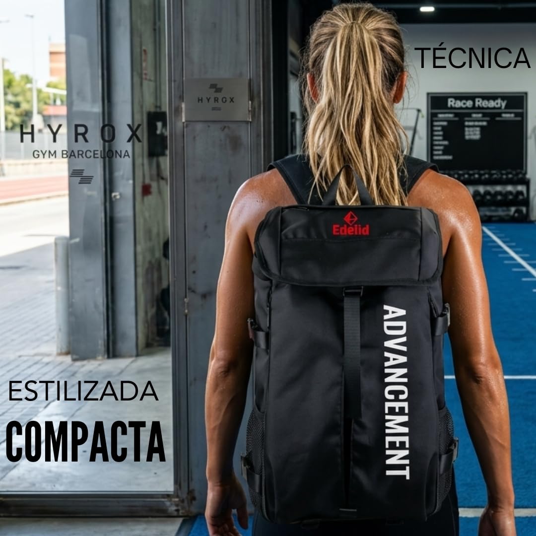 Advancement - mochila hyrox con zapatillero, mochila Deporte, Alta Resistencia, Compartimento Smart, bolsa Gimansio unisex mujer y hombre, versátil para crossfit, gym, padel, futbol, Basquet... — view 8