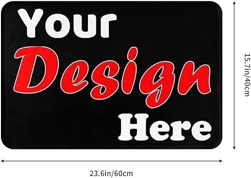 Miniatura 3 de Your Message Here - Tapete personalizado para puerta, tapete de puerta personalizado con parte trasera de goma antideslizante, divertidos tapetes de