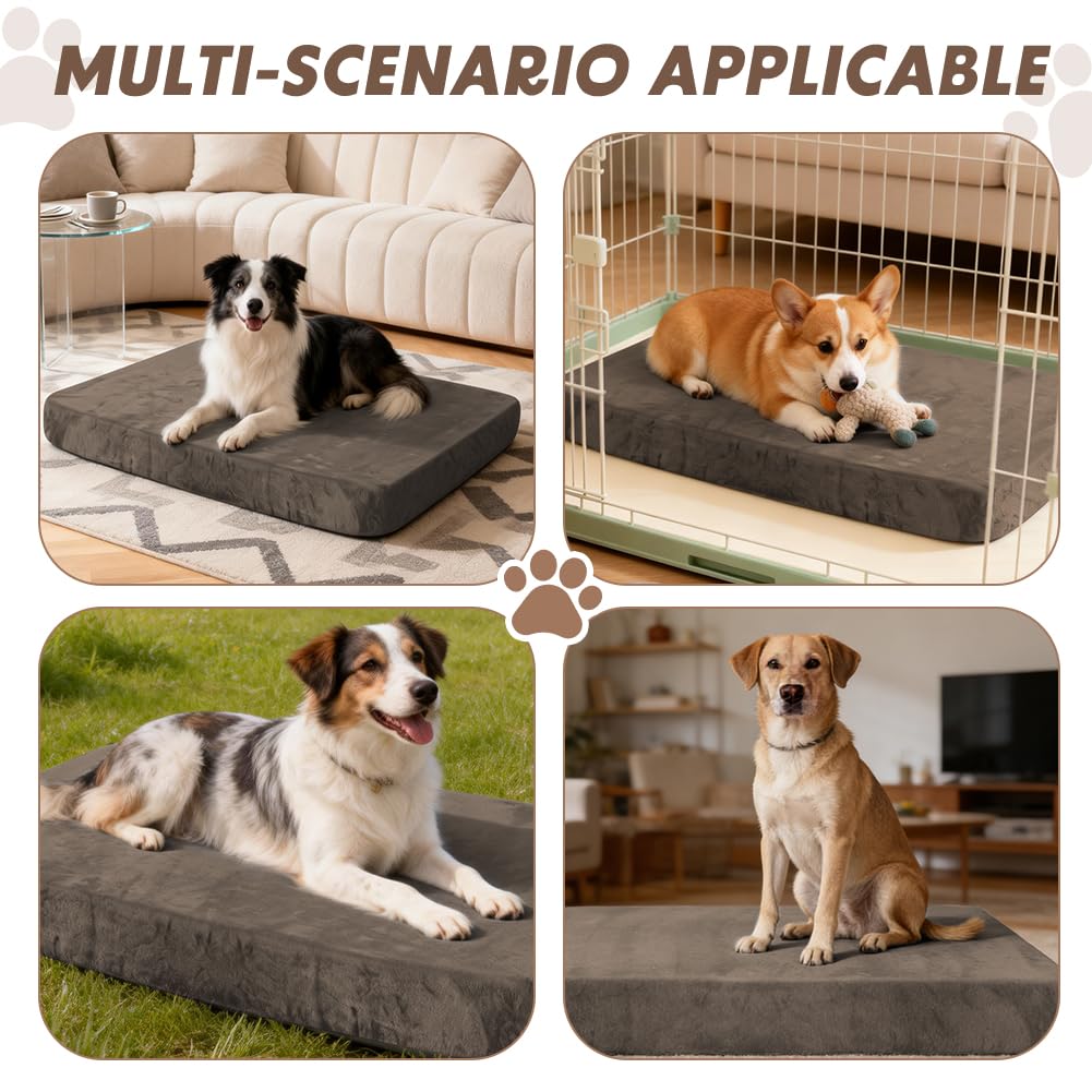 DUJUIKE 100% Copriletto Impermeabile per Cani, coprimaterasso in Velluto per Cani, copriletto in Morbida Peluche, copriletto di Lavabile e Rimovibile per Animali Domestici, con Elastico (caffè,S)
